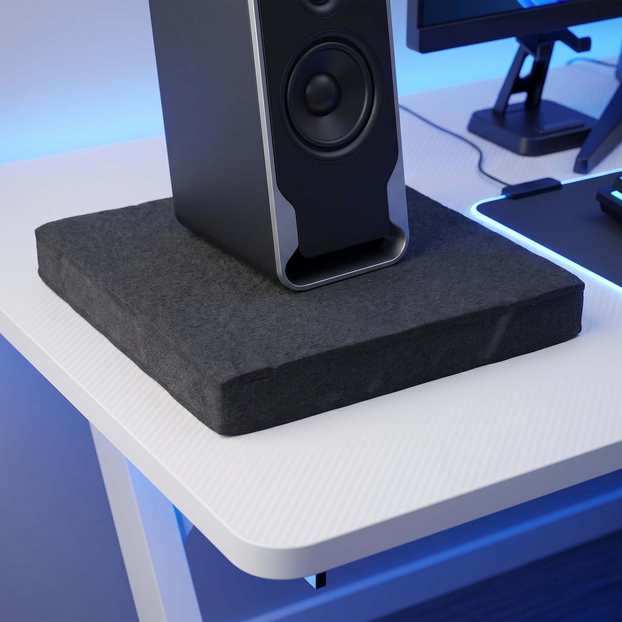 Subwoofer - แผ่นรองกันสั่นสำหรับซับวูฟเฟอร์ แผ่นรองกันเสียง แผ่นลดเสียงสะท้อน แผ่นรองซับวูฟเฟอร์ลดแรงสั่นสะเทือน แท่นรองแยกเสียงสำหรับเครื่องเสียง ใช้ในบ้าน