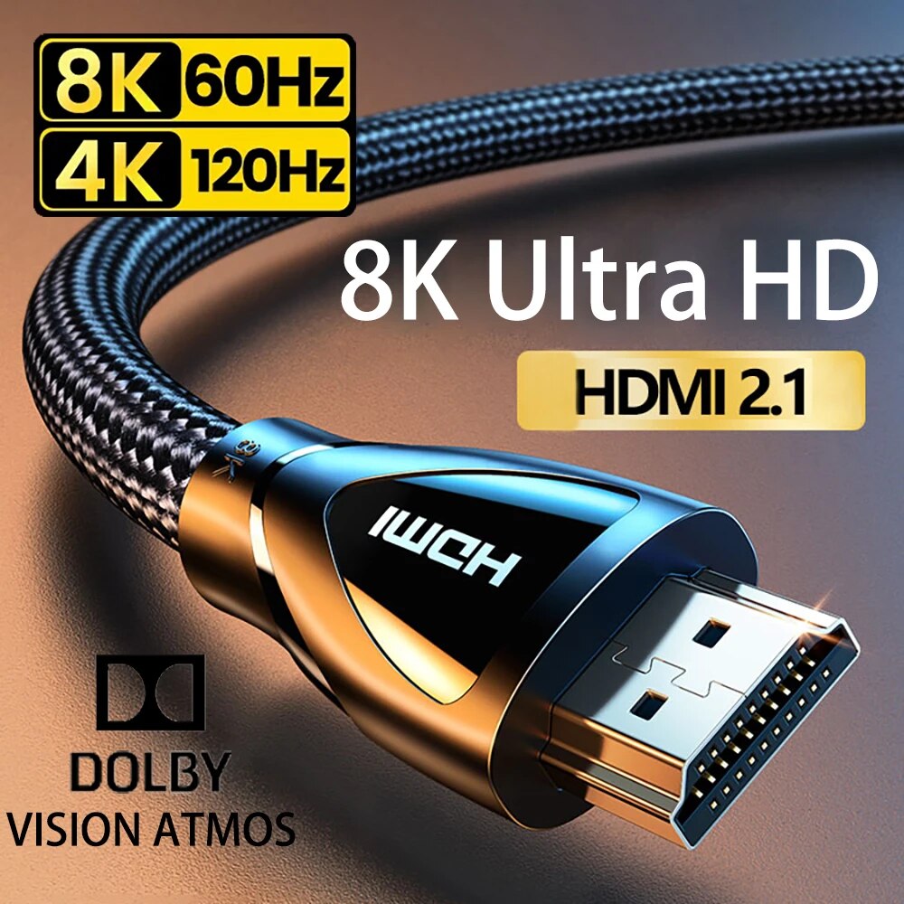 Mdi Cable - สาย2.1ที่รองรับ HDMI ความเร็วสูงพิเศษ8K/60Hz 4K/120Hz สำหรับ Xiaomi