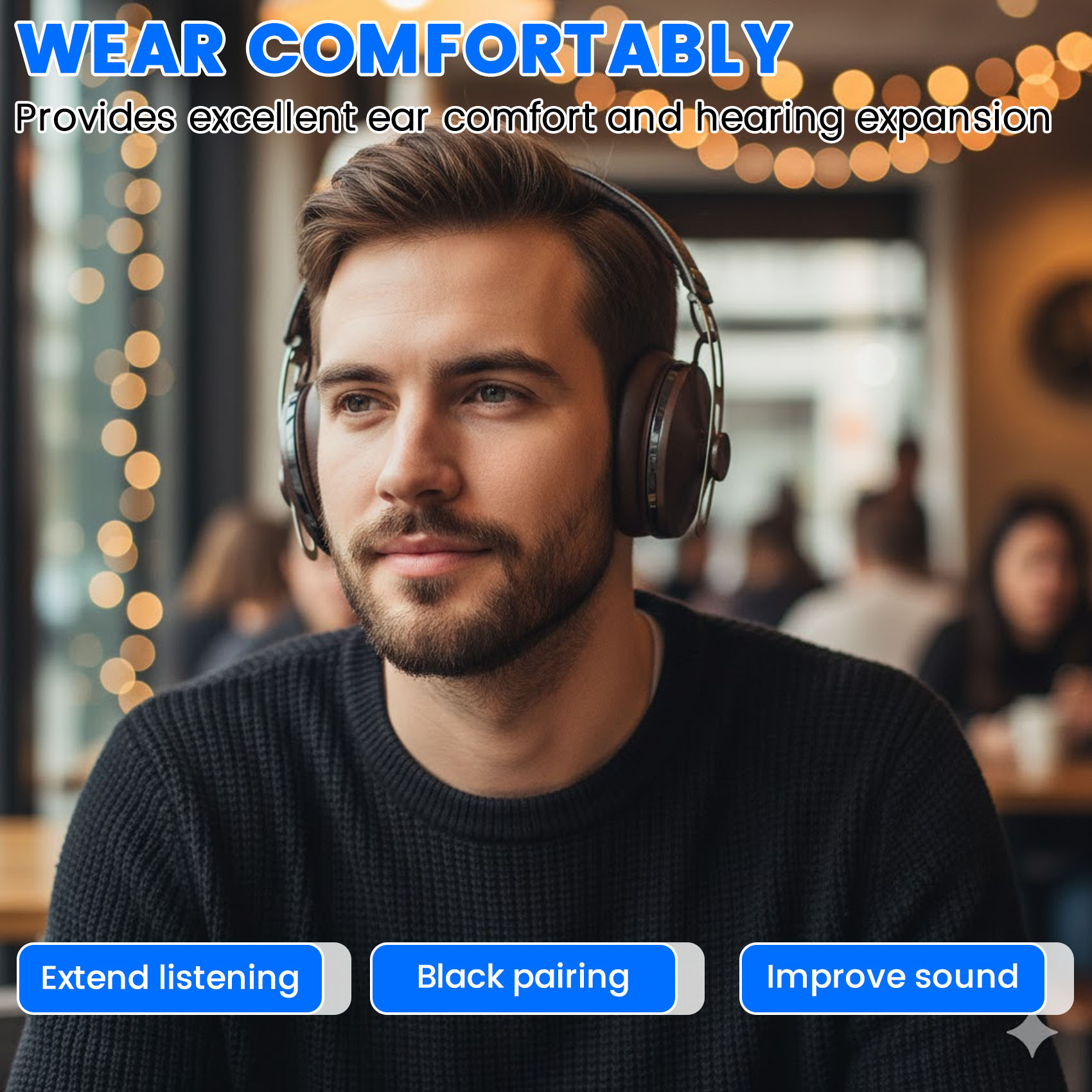 Headphone Parts - แผ่นรองหูฟัง A32T-For Sennheise Momentum 1/2 สำหรับเปลี่ยนอะไหล่หูฟังแบบครอบหู