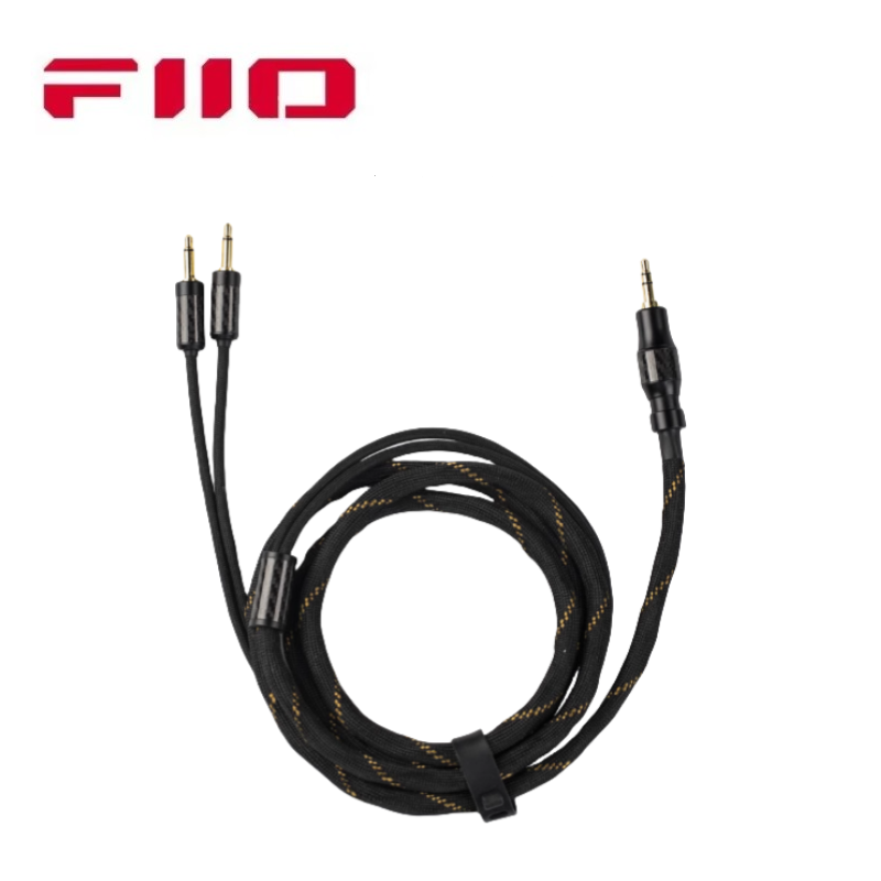 Audio Dac - FiiO LL-RC 2025 1.5m สายสัญญาณเสียงไนโตรเจนเหลวแช่แข็งเดี่ยวคริสตัลทองแดงหูฟังสายอัพเกรด