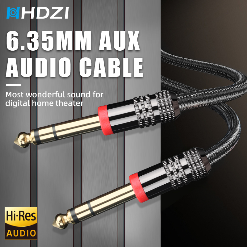 Trs Cable - สายกีตาร์ TRS ขนาด 6.35 มม. สายสัญญาณเสียงสเตอริโอ