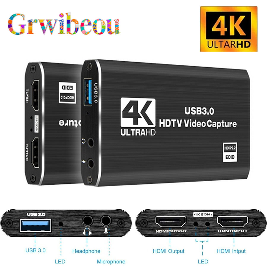 Usb Sound Card - การ์ดบันทึกวิดีโอ 4K USB 3.0 รองรับ HDMI