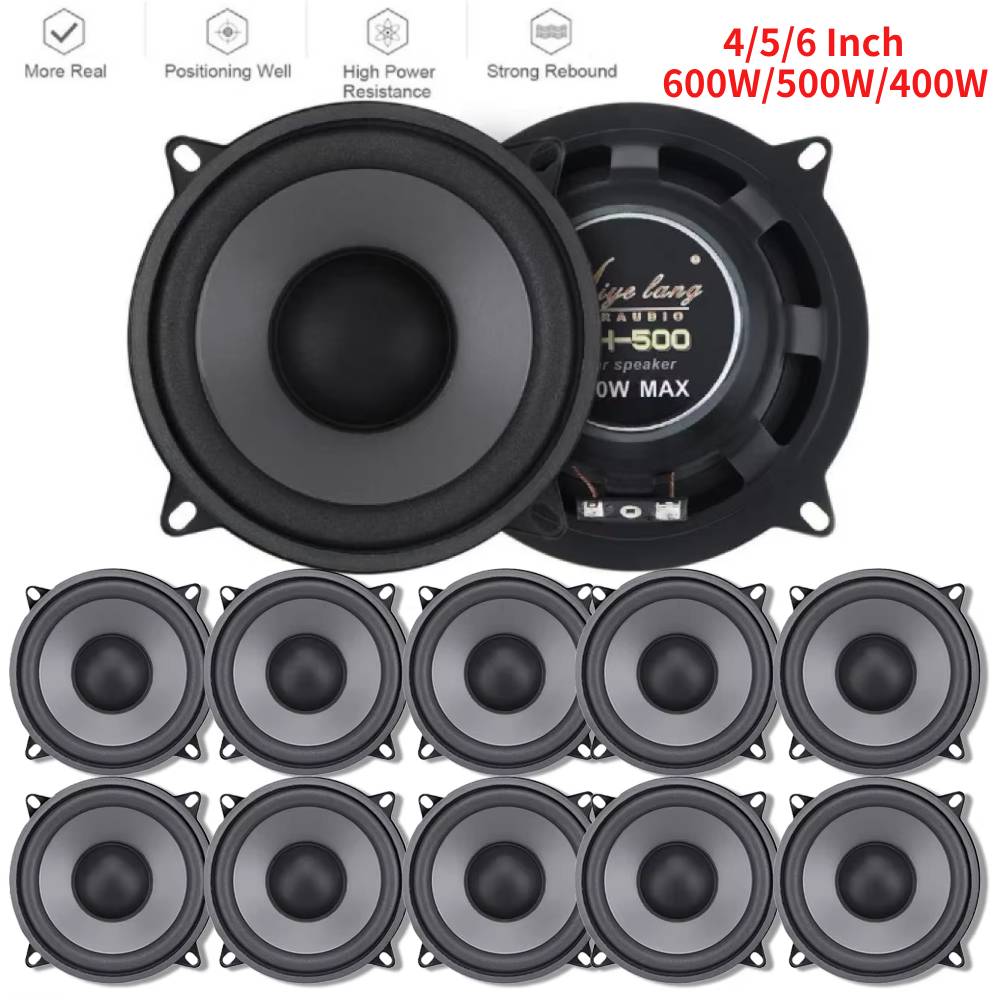Speaker Crossover - ลำโพงสเตอริโอโคแอกเชียลในรถยนต์ขนาด 4/5/6 นิ้ว ลำโพงซับวูฟเฟอร์ในรถยนต์ 400/500/500 วัตต์
