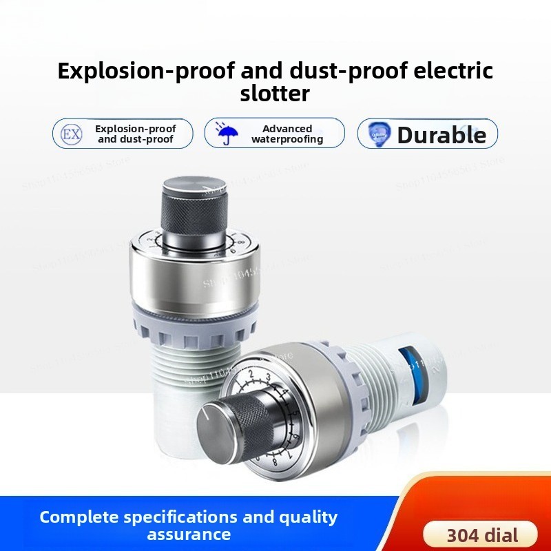 Potentiometer 10K - โพเทนชิโอมิเตอร์กันระเบิดและกันฝุ่น รุ่น 8055S, ตัวควบคุมความเร็วแบบหมุนเดี่ยวที่มีความแม่นยำ 5K/10K, มาตรฐาน