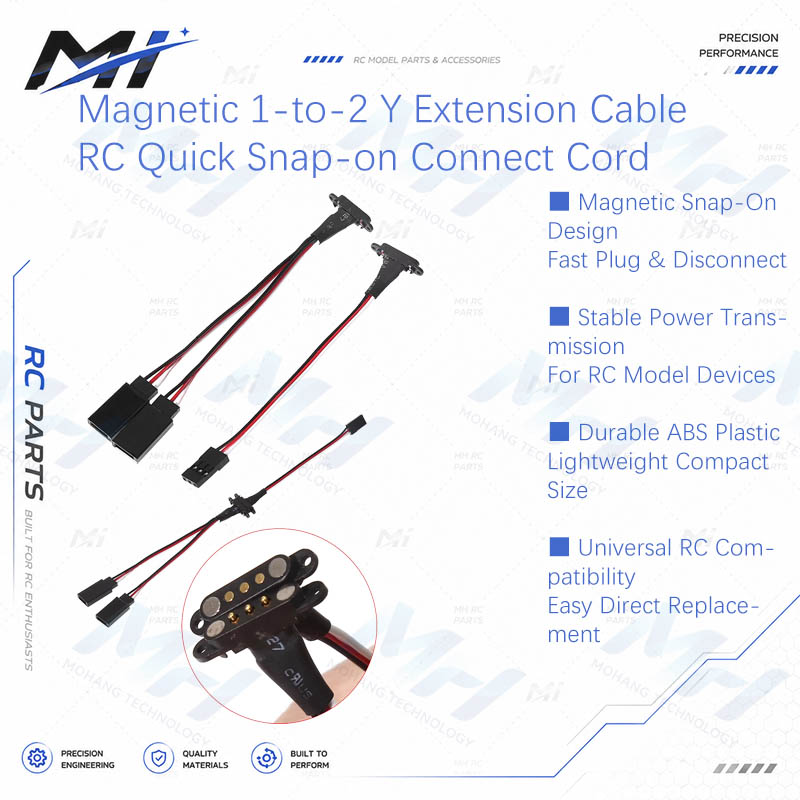 Rca Cable - สายต่อแม่เหล็กแบบ 1 ต่อ 2 พร้อมหัวต่อ JR