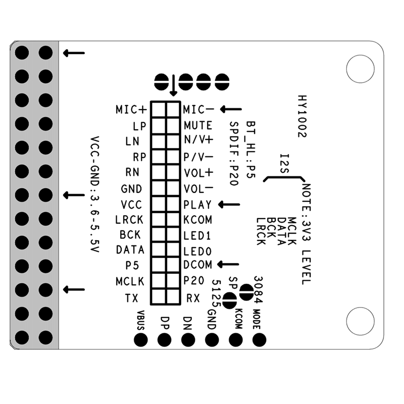 A46M-QCC3034 บลูทูธ 5.1 APTXHD - Sbc Audio Amplifier บทวิจารณ์และราคา