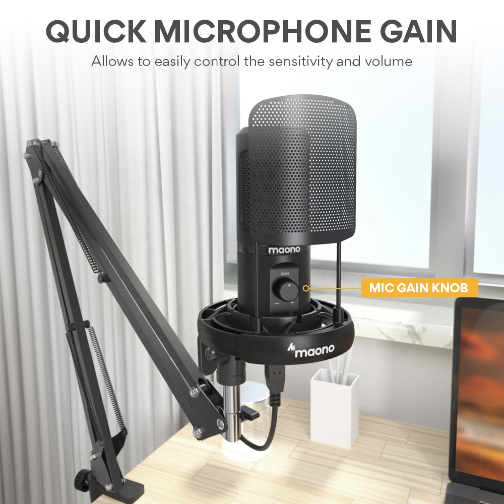 ชุดไมโครโฟนระดับมืออาชีพ MAONO - Condenser Microphone Kit บทวิจารณ์และราคา