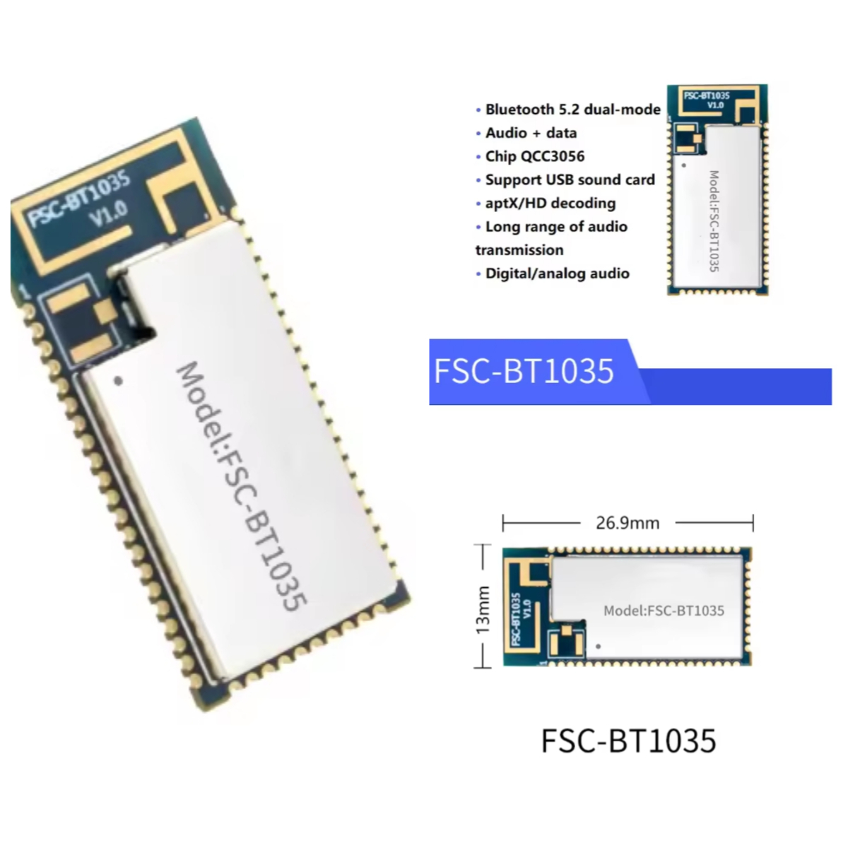 โมดูล FSC-BT1035 ชิป QCC3056 โ - Usb Sound Card บทวิจารณ์และราคา