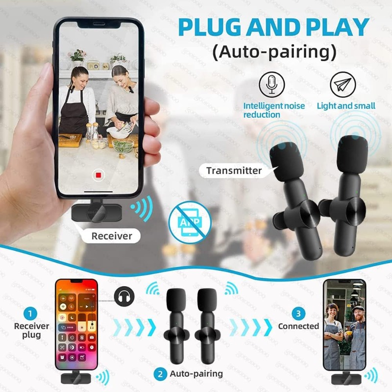 ไมโครโฟนไร้สายแบบหนีบเสื้อสำหร - Condenser Microphone Kit บทวิจารณ์และราคา